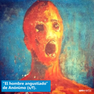 El hombre angustiado, pinturas malditas, cuadros malditos, pinturas poseídas, cuadros poseídos