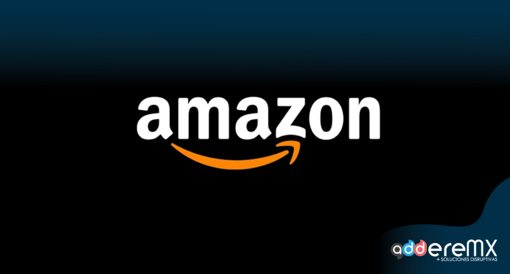 Amazon, el e-commerce en fondo negro con degradado